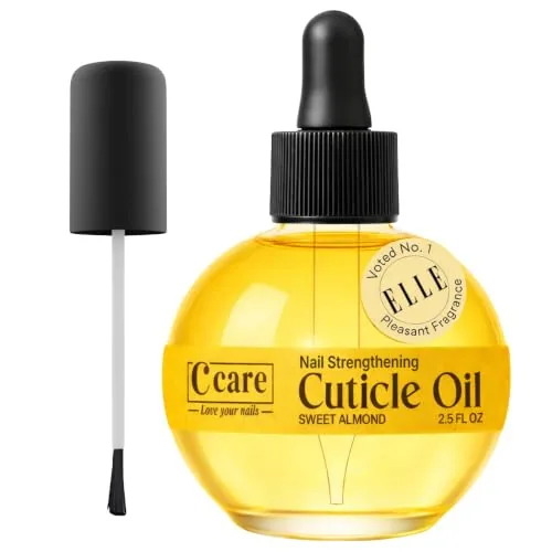 C CARE Sweet Almond Cuticle Oil 2.5 oz with Dropper