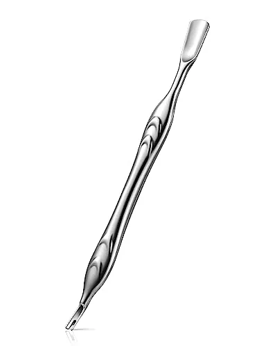 FERYES 2-in-1 Cuticle Pusher and Fork Stainless Steel