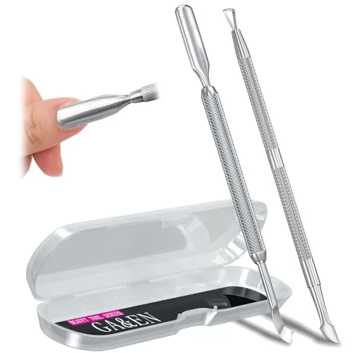GA&EN 4-Head Stainless Steel Cuticle Pusher and Scraper