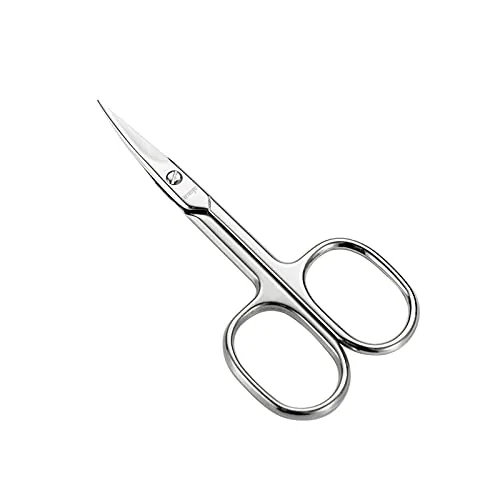 LIVINGO Curved Manicure Scissors High-Density Stainless Steel