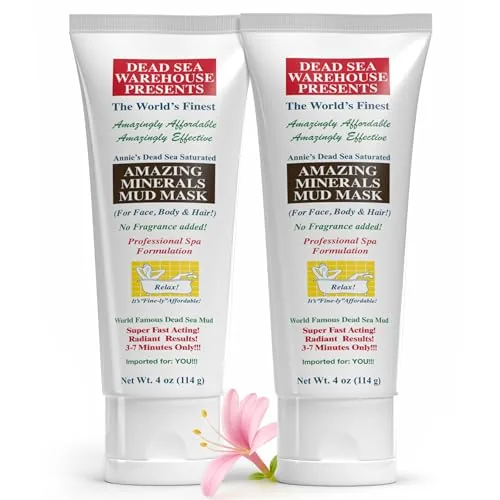 Dead Sea Warehouse Amazing Minerals Mud Mask 4oz x2