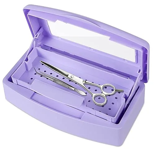 Gusnilo Nail Tool Disinfectant Container with Lift Tray