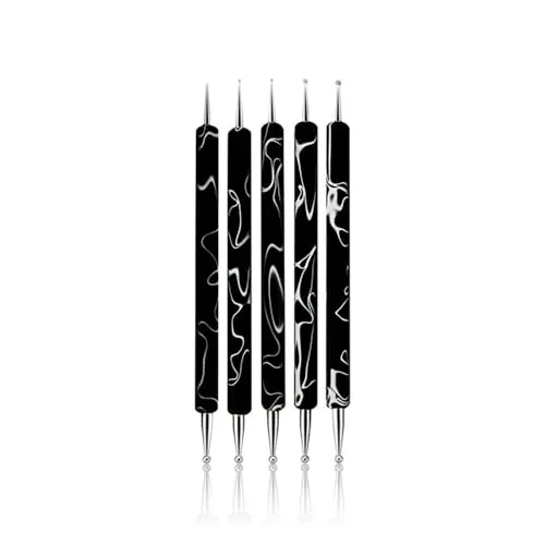 Rolabling 5-Piece Double-Ended Nail Dotting Tool Set