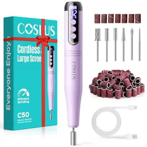 COSLUS C50 Cordless Nail Drill with LED Display
