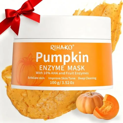 RIHAKO Pumpkin Enzyme AHA Brightening Exfoliating Face Mask