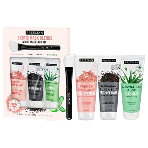 Freeman Exotic Blends 4-Piece Facial Mask Set with Brush