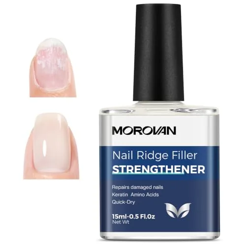 Morovan Keratin Nail Strengthener Milky White Polish