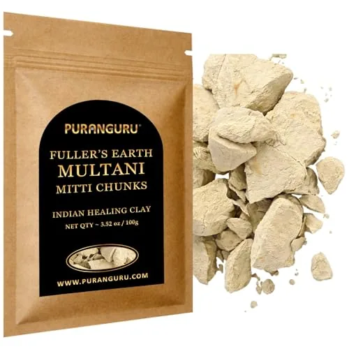 PURANGURU Multani Mitti Fuller's Earth Chunks 100g