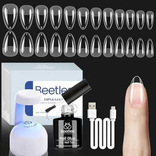 Beetles Etch-X Almond Gel Nail Kit 504 Tips