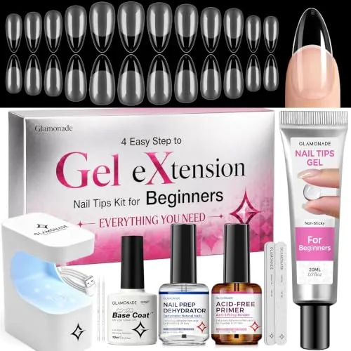 Glamonade Medium Almond Gel Nail Extension Starter Kit