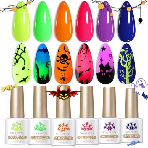 Born Pretty Glow-in-the-Dark Neon Gel Polish 6-Pack