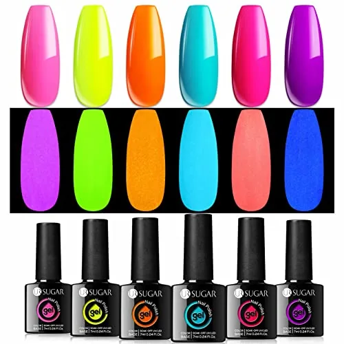 UR SUGAR Glow in the Dark Gel Polish Set 6pc
