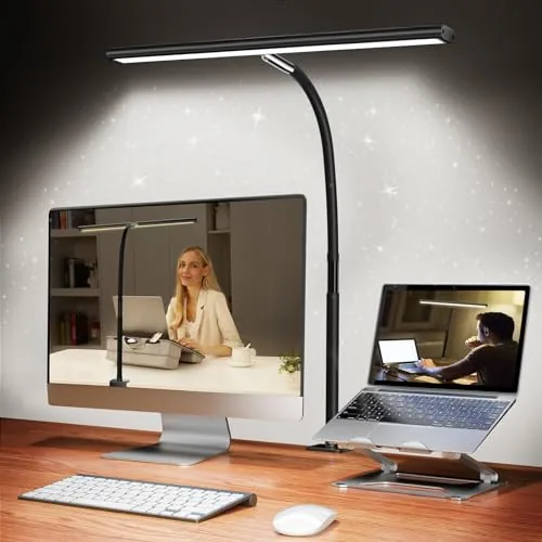 Airlonv 17-inch Clamp Desk Lamp with Stepless Dimming