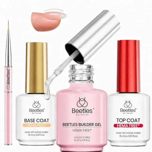 Beetles HEMA-Free Builder Gel Base and Top Coat 3pc