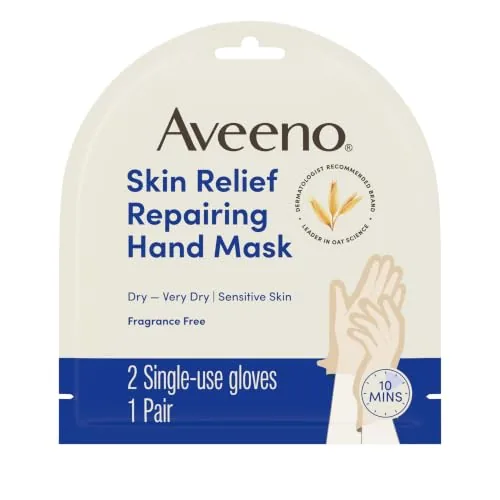 Aveeno Skin Relief Hand Mask Fragrance-Free Single Pair