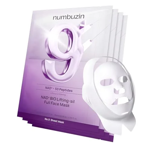 numbuzin No.9 NAD+ BIO Lifting Full Face Mask 4pk