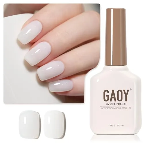 GAOY Jelly White Sheer Soak-Off Gel Polish 16ml