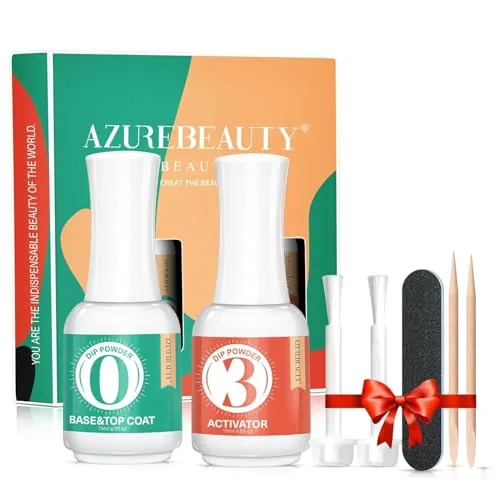 AzureBeauty 2-in-1 Base Top Coat + Activator Set