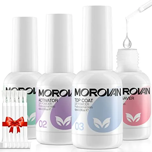 Morovan Dip Powder Liquid Set 4-Piece 0.5oz