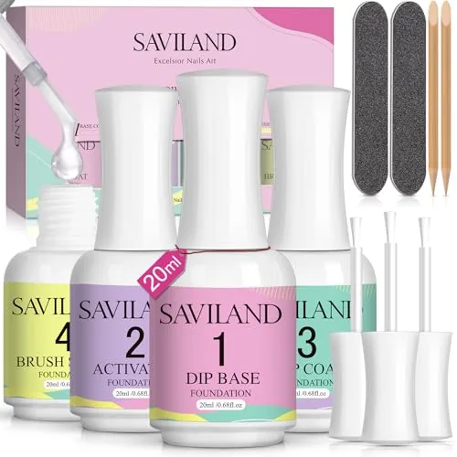 SAVILAND Dip Powder Liquid Set HEMA-Free 4x20ml