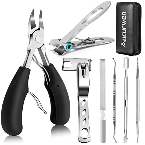 Aucurwen 7-Piece Heavy Duty Toenail Clipper Kit