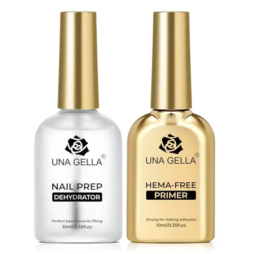 UNA GELLA Nail Dehydrator and Primer Set HEMA-Free