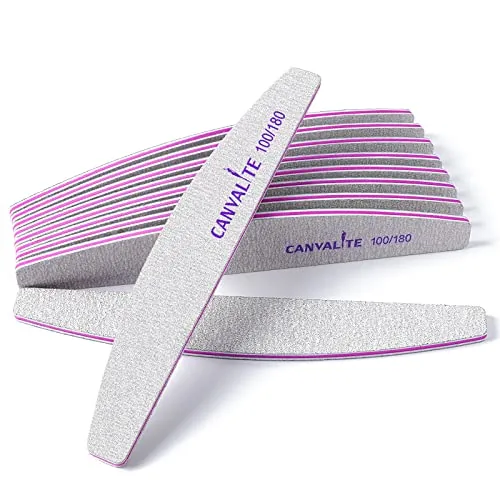 Canvalite 10-Pack Double-Sided Nail Files 100/180 Grit