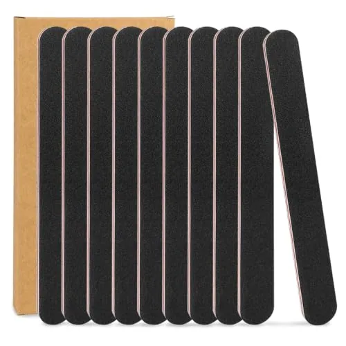 HeeYaa 10-Pack Double-Sided 100/180 Grit Nail Files