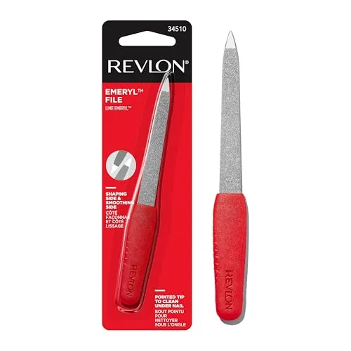 Revlon Emeryl Nail File Dual-Sided Metal, Red
