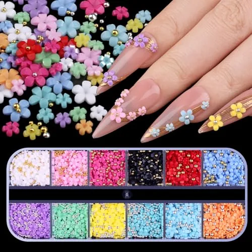 editTime 3D Flower Nail Art Charms Mixed Kit