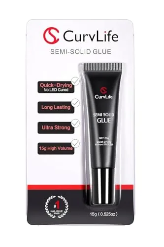 CurvLife 15g Semi Solid Nail Glue for Press-Ons