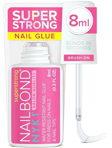 NYK1 Super Strong Nail Glue with Precision Brush 8ml