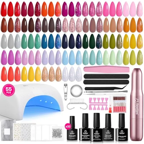 Beetles LuliCore 32-Color Gel Nail Kit with Drill