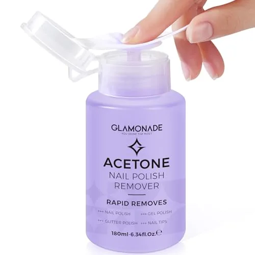 Glamonade Acetone Nail Polish Remover with Pump 6.34oz