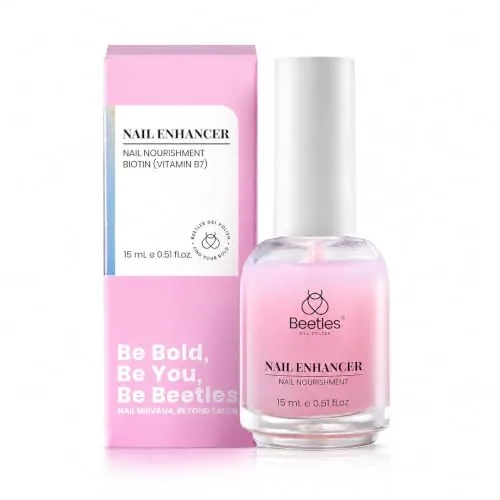 Beetles Nail Strengthener Pink Polish with Vitamin B7