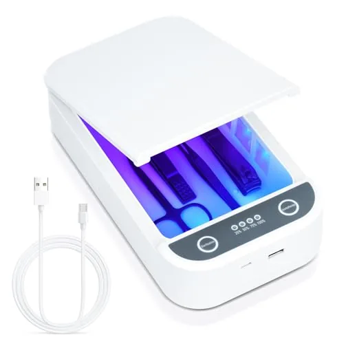 LXIANGN USB Blue Light Nail Tool Cleaner Box