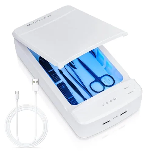 LXIANGN USB Blue Light Nail Tool Cleaning Box