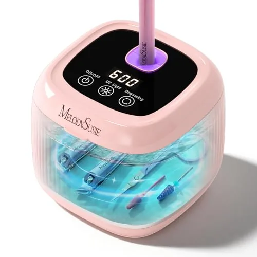 MelodySusie DL-160 2-in-1 Ultrasonic Nail Tool Cleaner