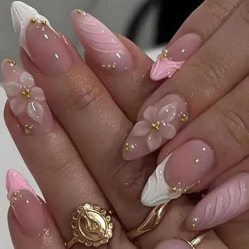 LPOODDNU Press On Nails Reusable Set