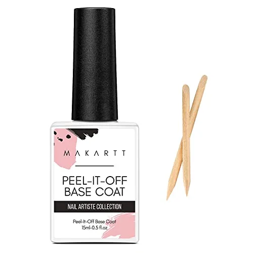 Makartt Peel-Off Gel Base Coat 15ml No-Soak Removal
