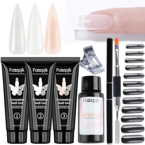 Fcozpjk Poly Extension Gel Kit with Slip Solution