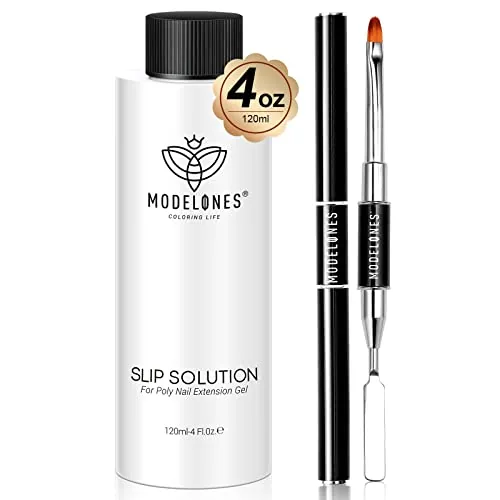 Modelones Poly Gel Slip Solution Kit with Dual Brush