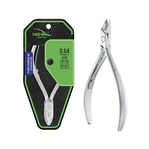 Nghia D-04 JAW 14 Cuticle Nipper Grey Plated