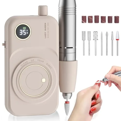 mUGLE Cordless Nail Drill 35000RPM with LCD Display