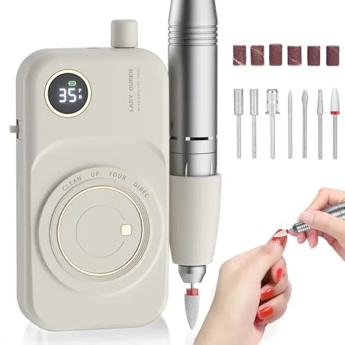 mUGLE Cordless Nail Drill 35000RPM with LCD Display