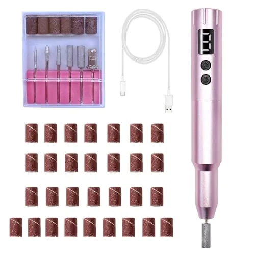 CBVCBV Cordless Nail Drill Kit 6 Bits 9 Speed
