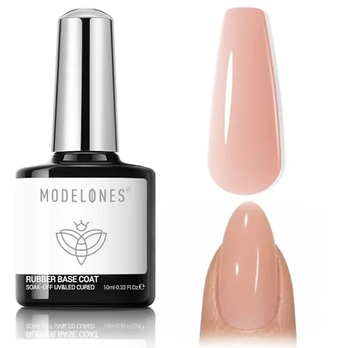 modelones Nude Rubber Base Coat Builder Gel Natural Pink