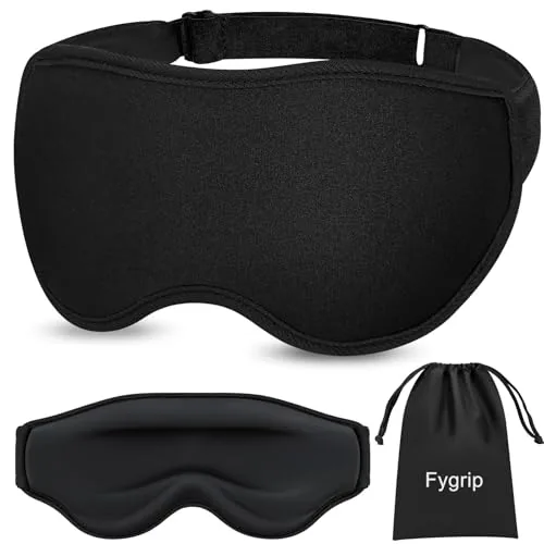 Fygrip 3D Contoured Sleep Mask Pressure-Free Eye Pockets
