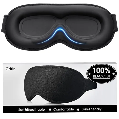 Gritin 3D Blackout Sleep Mask Zero Eye Pressure