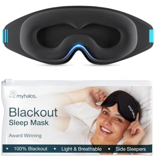 MyHalos 3D Blackout Sleep Mask with Eye Cups